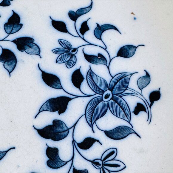 Antique Villeroy & Boch Wallerfangen Floral Ironstone Serving Dish 1875-1909 13" - Picture 2 of 6